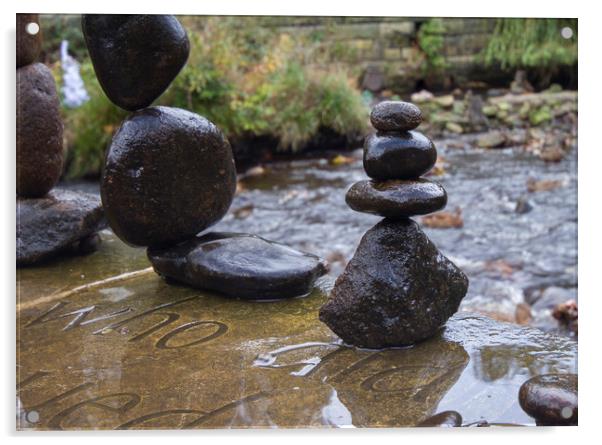  Balanced stones stack   Acrylic by chris smith