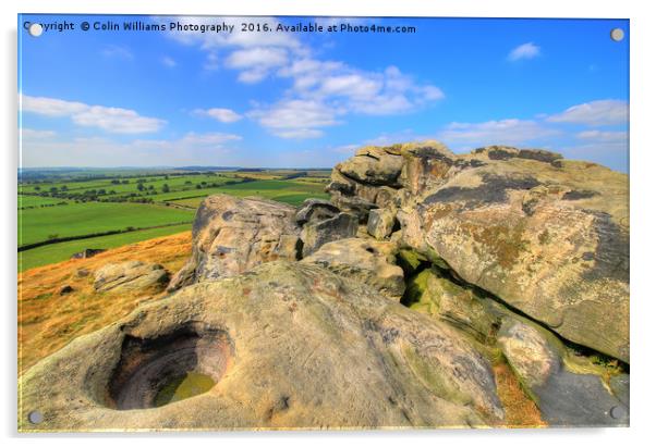  Almscliff Crag Yorkshire 4 Acrylic by Colin Williams Photography