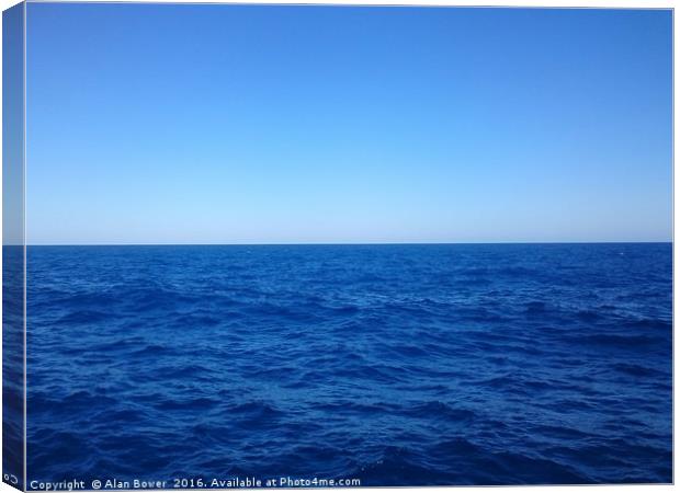 Sea, Sky, Horizon Canvas Print by Alan Bower