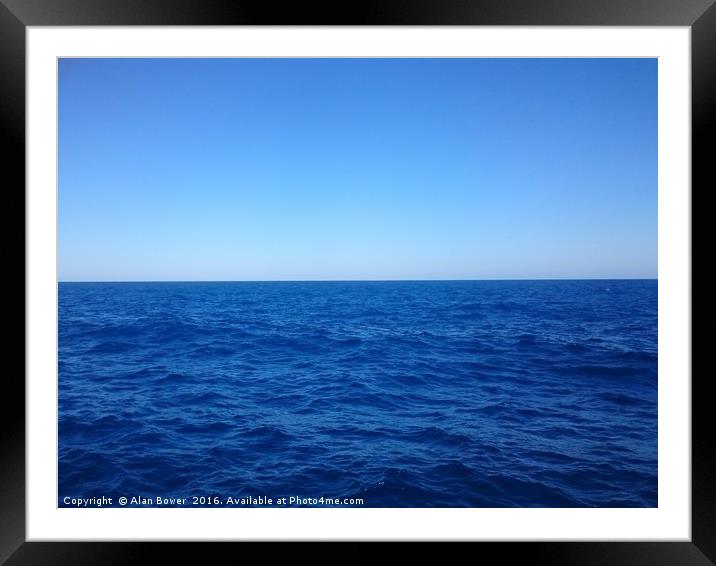 Sea, Sky, Horizon Framed Mounted Print by Alan Bower