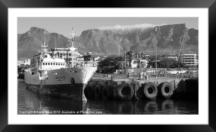 Table Mountain Framed Mounted Print by Andre Buys