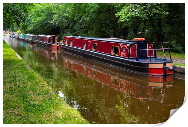 Llangollen canal Print by Rob Lester