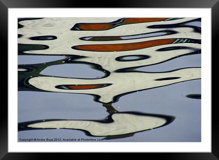 Waterreflection2 Framed Mounted Print by Andre Buys