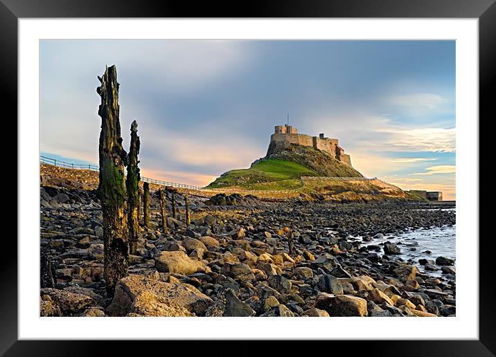 Lindisfarne Castle, Holy Island, Northumberland Framed Mounted Print by David Lewins (LRPS)
