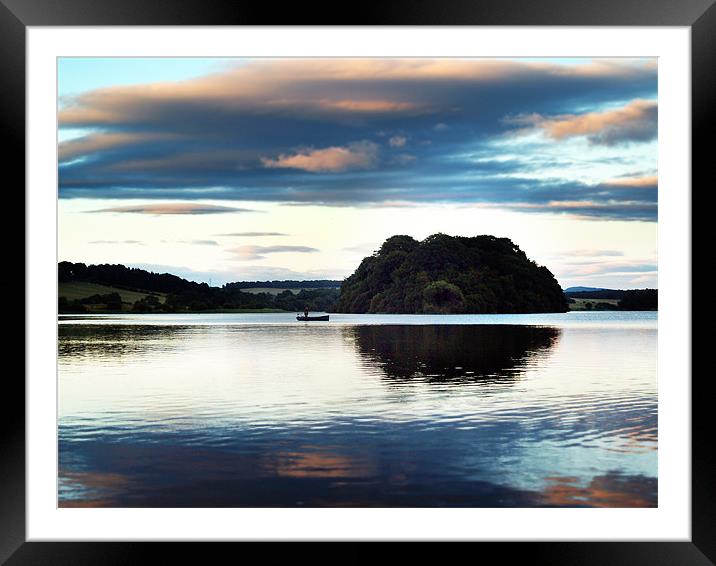 Trout Fishing On Gartmorn Dam, Scotland. Framed Mounted Print by Aj’s Images