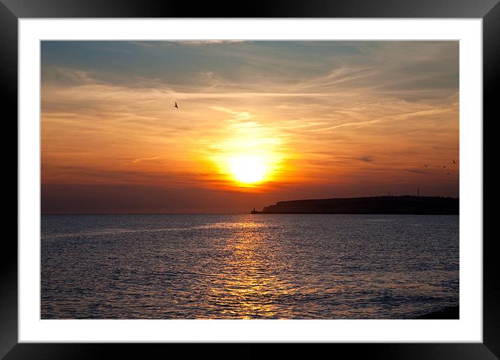 Sunset Framed Mounted Print by Nigel Coomber