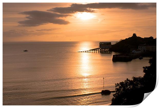 Lifeboat station at dawn Print by Ray Fidler