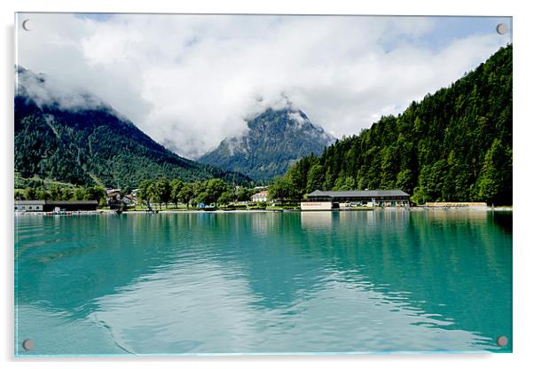 Lake Achensee Acrylic by les tobin