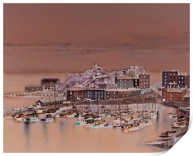 Tenby Lifeboat Station-Pembrokeshire-Wales. Print by paulette hurley