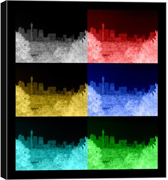 Negativecity montage - London Skyline Canvas Print by Chris Day