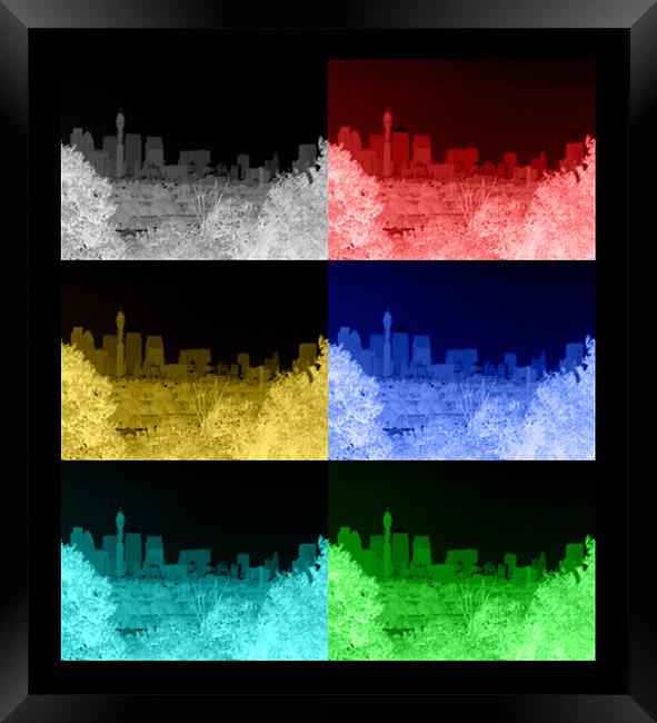 Negativecity montage - London Skyline Framed Print by Chris Day