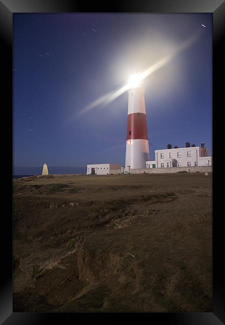 Lighthouse at Portland Bill, Dorset, England Framed Print by Ian Middleton