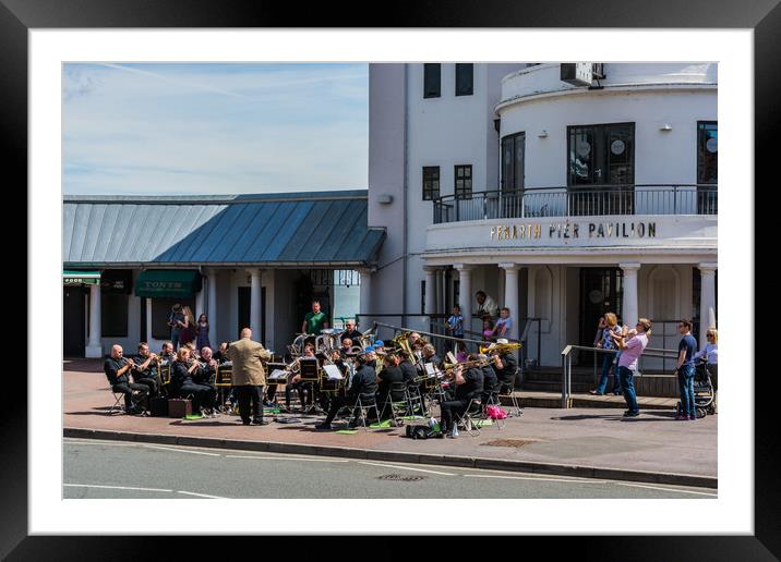 Brass Band At The Pier Framed Mounted Print by Steve Purnell