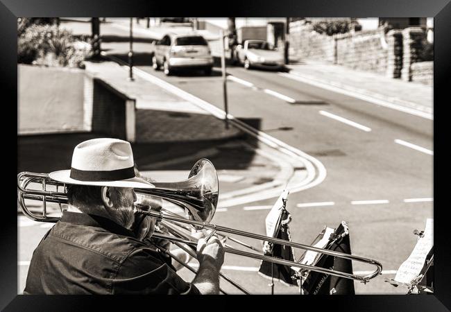 The Trombone Player Framed Print by Steve Purnell