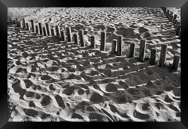 Shadows Dancing on Norfolk Sands Framed Print by Steven Dale