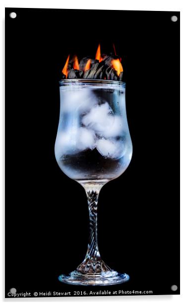 Fire and Ice Acrylic by Heidi Stewart