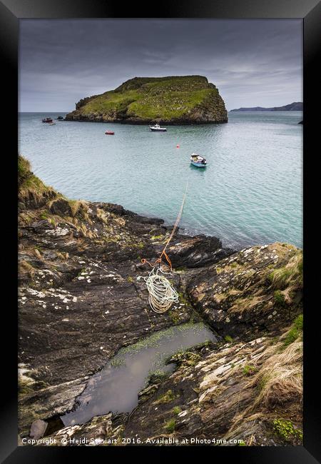 Castle Island, Abercastle, Pembrokeshire, Wale UK Framed Print by Heidi Stewart