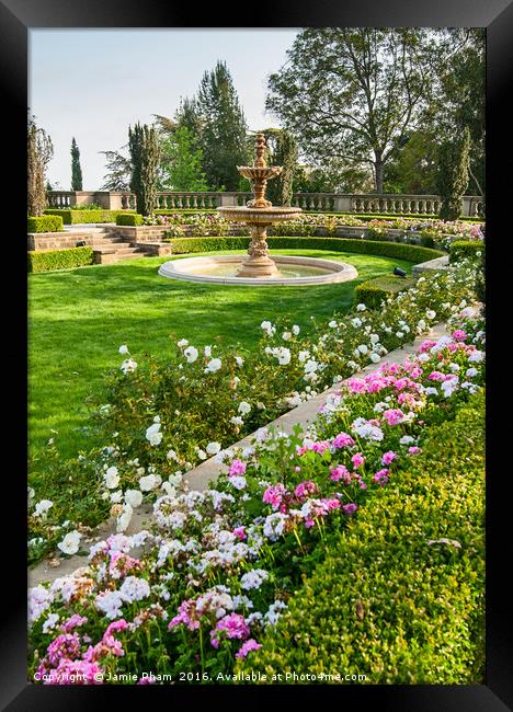 The beautiful grounds of Greystone Mansion in Beve Framed Print by Jamie Pham