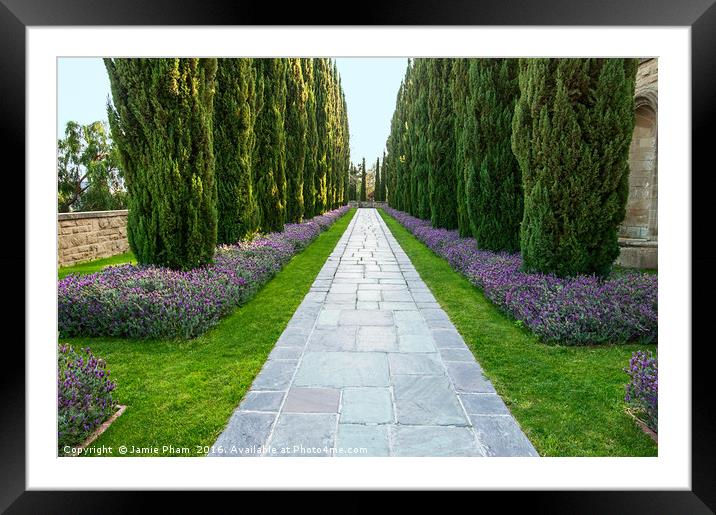 The beautiful grounds of Greystone Mansion in Beve Framed Mounted Print by Jamie Pham