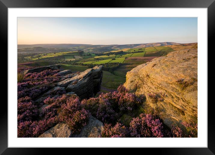 Summer colour on the moors Framed Mounted Print by Andrew Kearton