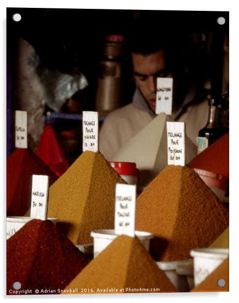 Moroccan Spices Acrylic by Adrian Snowball