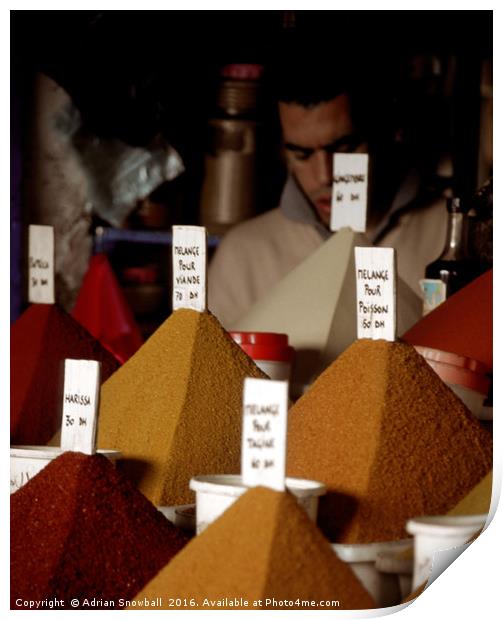Moroccan Spices Print by Adrian Snowball