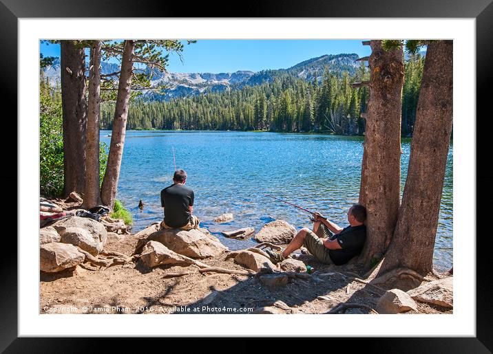 Scenic view of Mammoth Lakes in California. Framed Mounted Print by Jamie Pham
