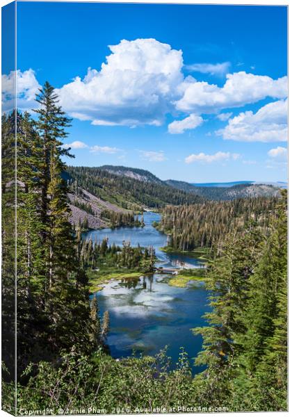 Scenic view of Mammoth Lakes in California. Canvas Print by Jamie Pham