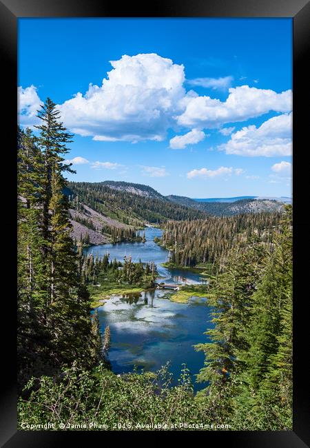 Scenic view of Mammoth Lakes in California. Framed Print by Jamie Pham