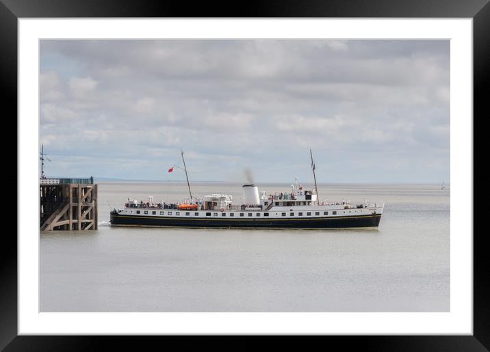 MV Balmoral Leaves Penarth Pier Framed Mounted Print by Steve Purnell