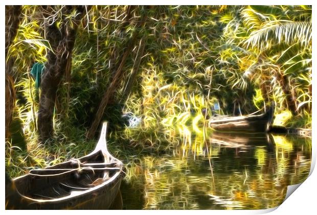 Malabar Canals Print by Annette Johnson