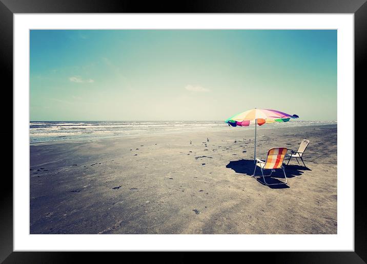 Beach Day Framed Mounted Print by Trish Mistric