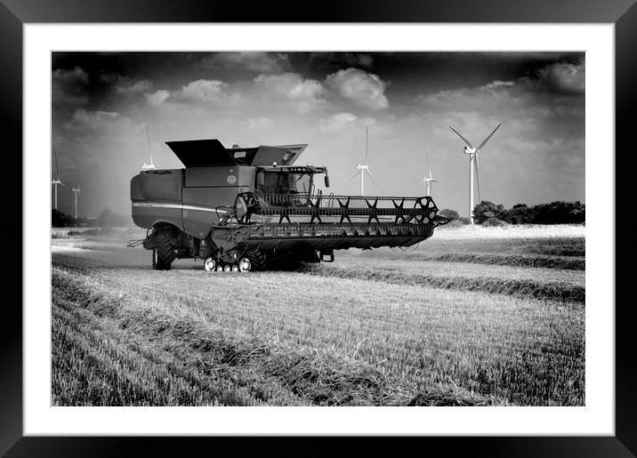 Wind Farm Harvest Framed Mounted Print by Adrian Wilkins