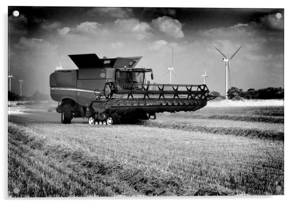 Wind Farm Harvest Acrylic by Adrian Wilkins