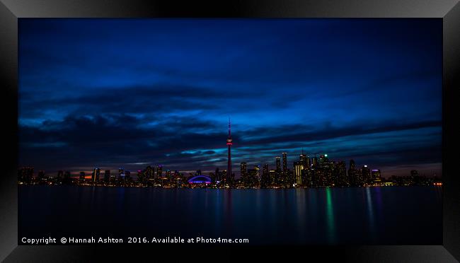 Toronto by Night Framed Print by Hannah Ashton