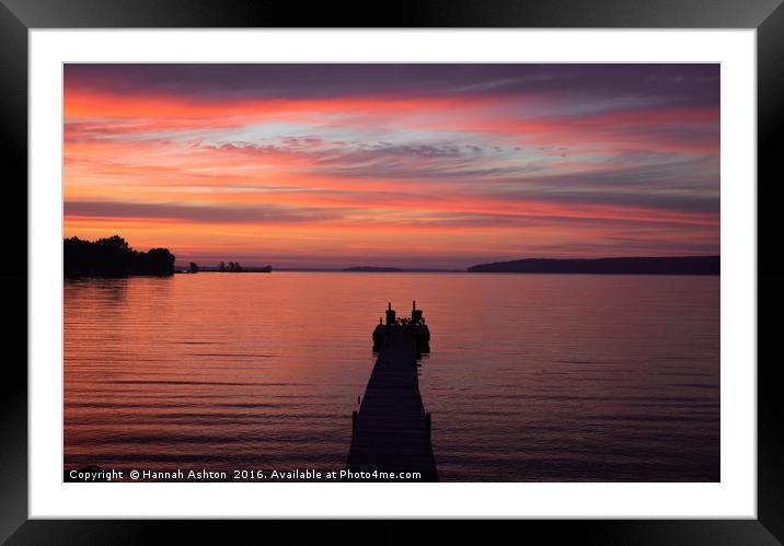 Sunrise over Georgian Bay, Canada Framed Mounted Print by Hannah Ashton