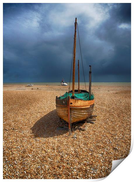 Boat At Dungeness Print by Clive Eariss
