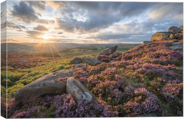 Over Owler Tor Canvas Print by James Grant