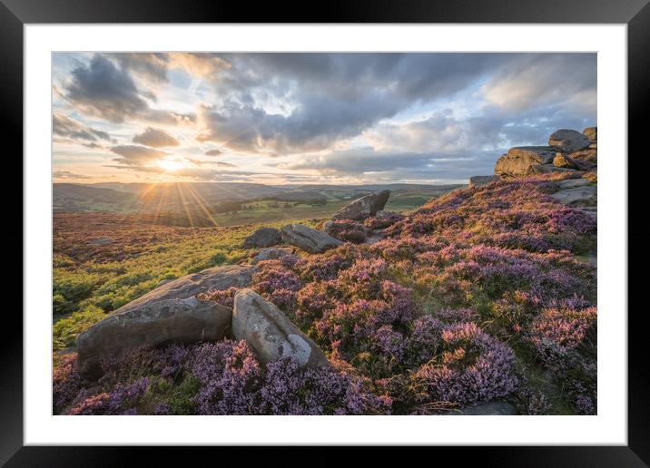 Over Owler Tor Framed Mounted Print by James Grant