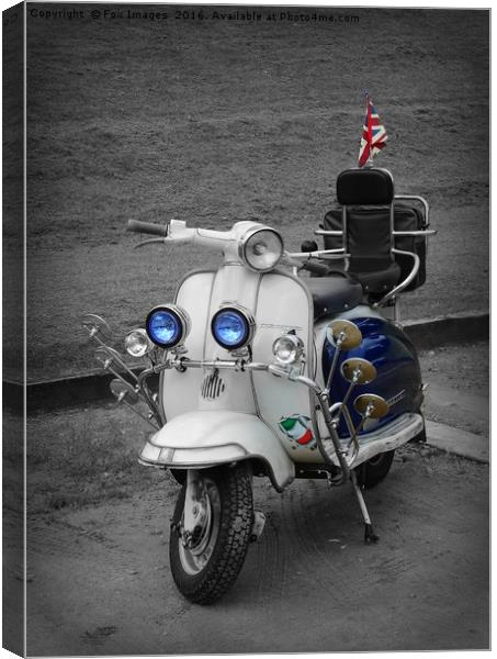 Scooter Motorbike Canvas Print by Derrick Fox Lomax