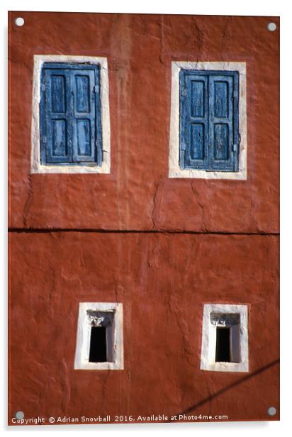 Moroccan wall and windows Acrylic by Adrian Snowball