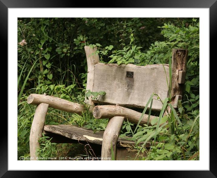 Come sit with me.  Framed Mounted Print by kerry marie