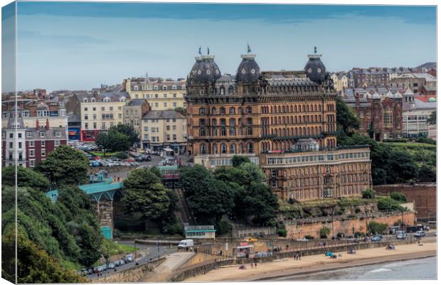 The Grand Hotel Scarborough Canvas Print by David Hollingworth