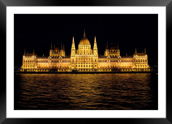 Hungarian Parliament Building Framed Mounted Print by Tom Gomez