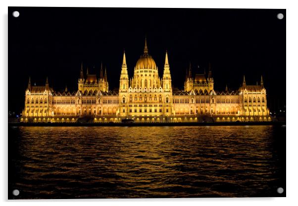 Hungarian Parliament Building Acrylic by Tom Gomez