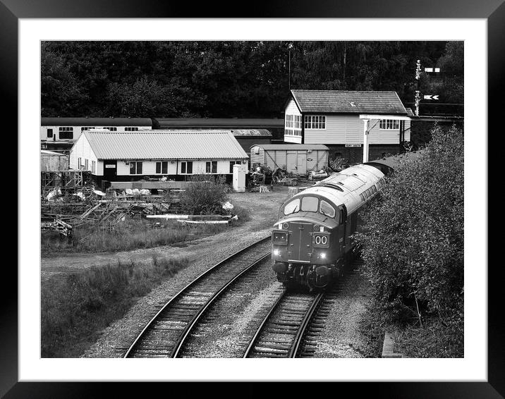40135 departing bury station Framed Mounted Print by Derrick Fox Lomax