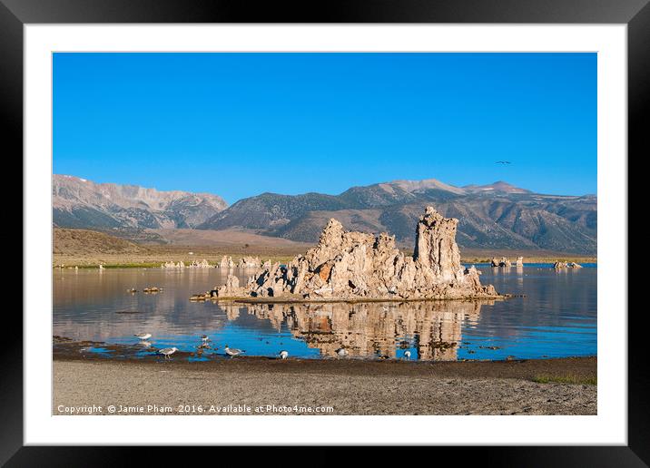 Beautiful view of the strange Tufa Towers of Mono  Framed Mounted Print by Jamie Pham