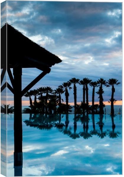 Pool, sea and sky Canvas Print by George Cairns