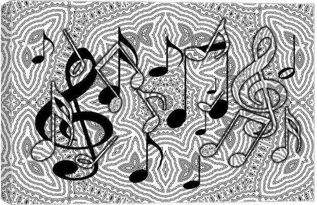 Music notes Canvas Print by Dagmar Giers