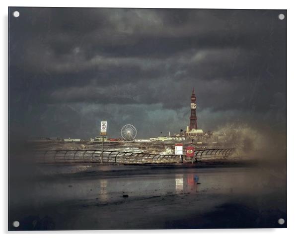 Blackpool Tower Acrylic by Victor Burnside